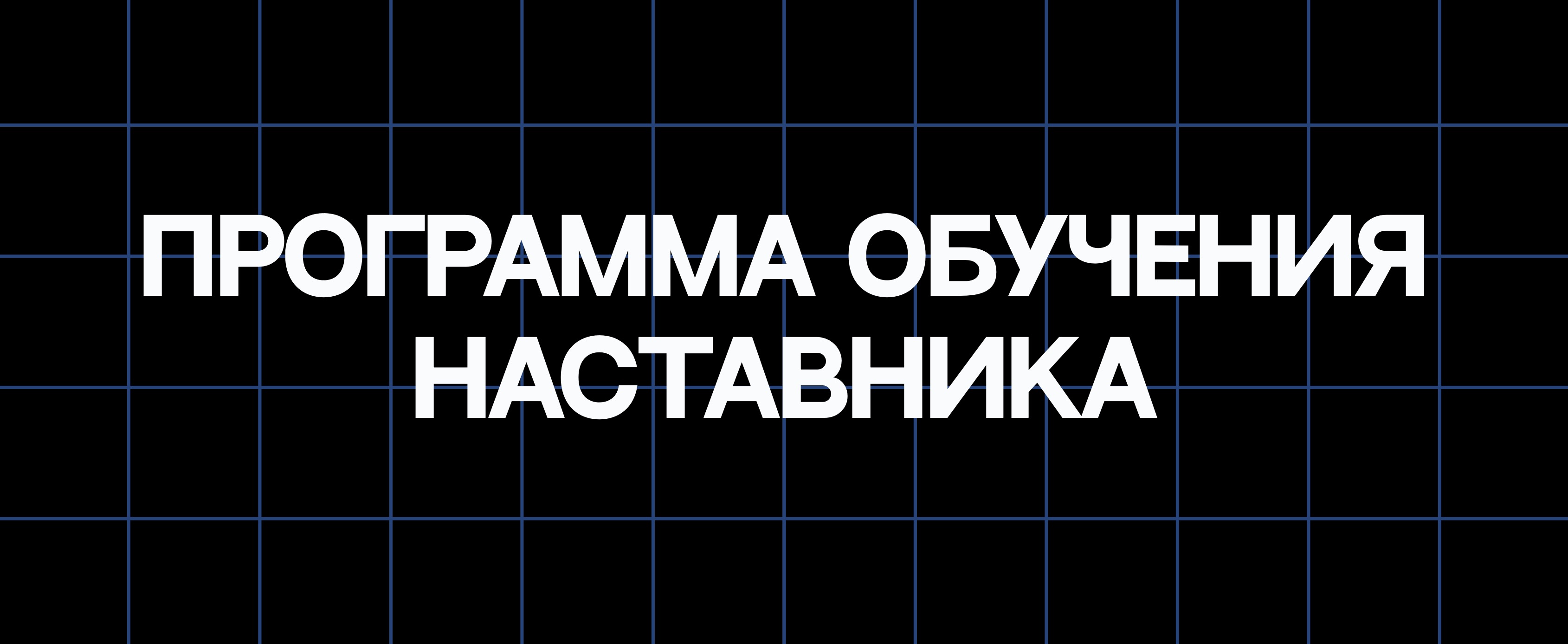 ПРОГРАММА ОБУЧЕНИЯ НАСТАВНИКА