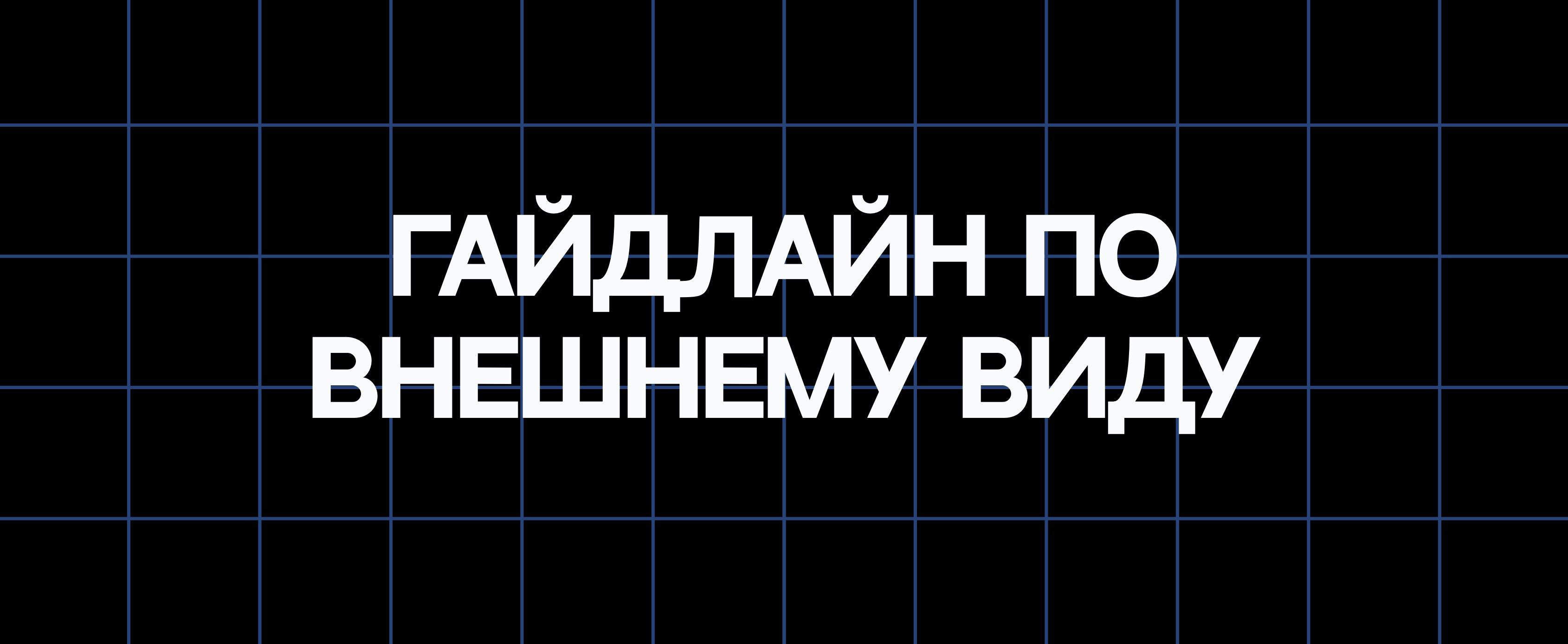 ГАЙДЛАЙН ПО ВНЕШНЕМУ ВИДУ